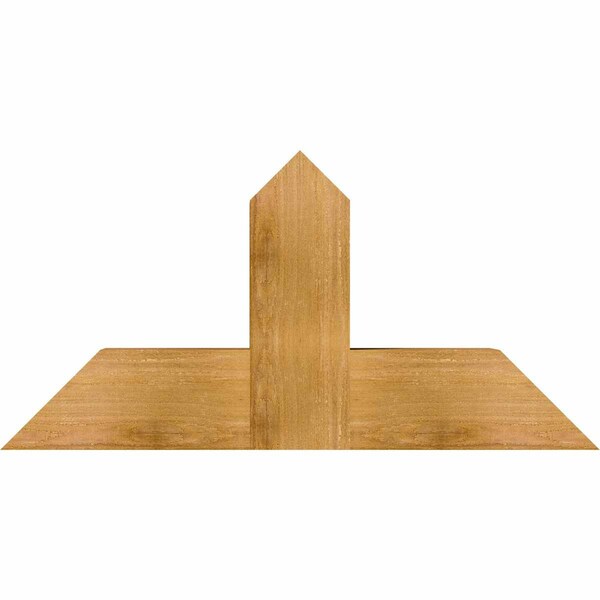 Ekena Millwork Portland Rough Sawn Timber Gable Bracket, Western Red Cedar, 36"W x 18"H x 6"D x 6"F, 12/12 Pitch GBW036X18X0606POR00RWR - main
